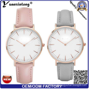 Yxl-582 2016 Hotsales Simple Fashion Girls Watch Custom Blank Face Ladies Watches with PVD Rose Gold